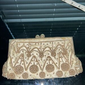Vintage Beaded Satin Clutch 1960’s